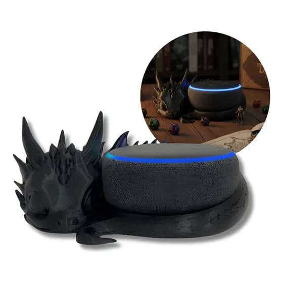 Suporte Alexa Echo Dot 3 Baby Dragon – Porta Alexa Decorativo Geek 3D