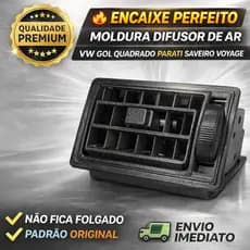 Moldura Difusor Ar VW Gol Quadrado Parati Saveiro Voyage Suporte Lateral Painel Encaixe Perfeito