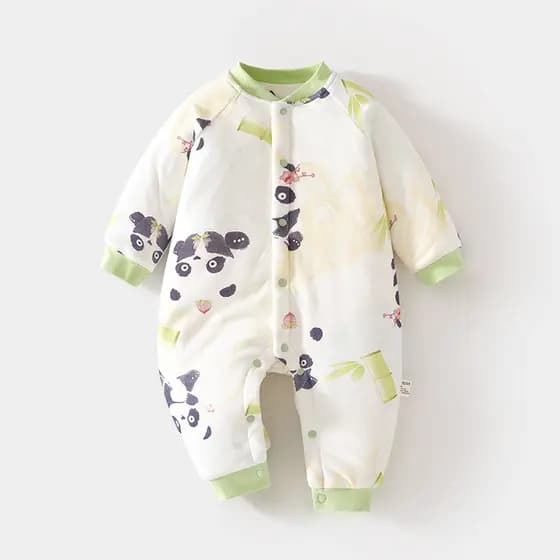 Macacão de bebê folio macacão bebê acolchoado engrossado outono inverno roupas macacão folio macacão bebê crianças roupa
