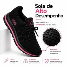 Tênis Peyce Feminino Super Leve Macio Esportivo Fitness Casual Confortável Caminhada Dia a Dia
