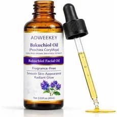 Óleo Facial de Bakuchiol, Sérum Hidratante e Iluminador Leve, Óleo Facial Orgânico para Mulheres, Óleo para Massagem Fac