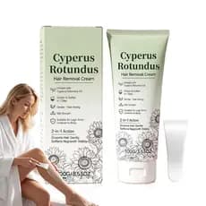Óleo de Cyperus Rotundus para Remoção de Pelos Sem Dor para Mulheres, 2 em 1: Remoção de Pelos e Hidratante, Eficaz em B