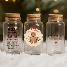 Potes de Vidro Natalinos 810ml | Lembrancinha, Presente de Natal, Biscoitos
