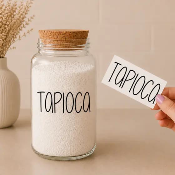 Pote de Vidro 810ml com Tampa de Cortiça e Etiqueta Resistente à Água | Organizador de Mantimentos | 18cm
