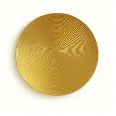 Bandeja Decorativa Redonda 30cm em Resina de Madeira - Design com Relevos Moderno