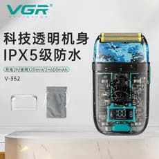 VGR352 Barbeador Alternativo Barbeador Elétrico Multifuncional IPX5 À Prova D 'Água Barbeador Masculino Portátil