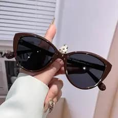 Óculos De Sol Olho De Gato Resistentes A UV Elegantes Estilo Coreano , Polarizados TR Para Homens E Mulheres