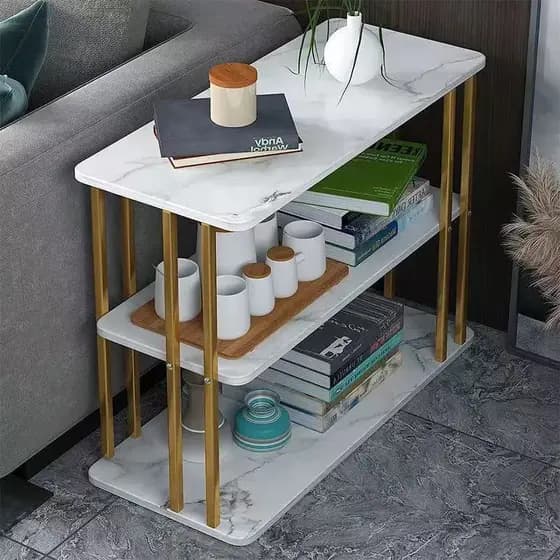 mesa de centro pequena com prateleira para sala de estar moderna minimalista nórdica--81243