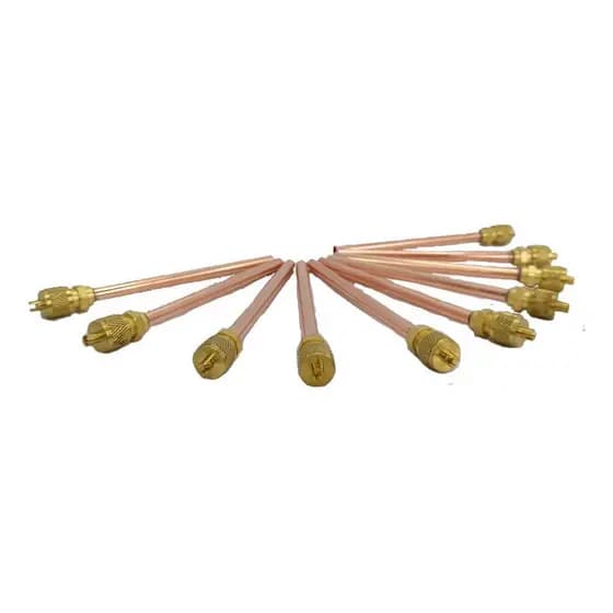 5x Válvula De Serviço Refrigeração Schrader 1/4 100mm Pct