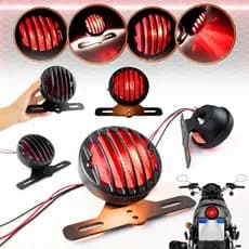 Lanterna Traseira Universal Para Moto Com Suporte De Placa Luz De Freio E Placa