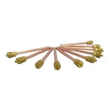 Kit Com 5 Válvula Serviço Schrader 1/4 10cm P/ Refrigeração