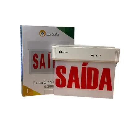 PLACA SINALIZADORA SAIDA DE EMERGENCIA LED 1W 6500K BIVOLT