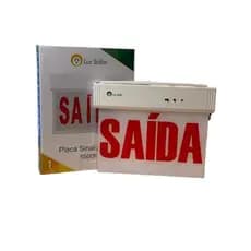 PLACA SINALIZADORA SAIDA DE EMERGENCIA LED 1W 6500K BIVOLT