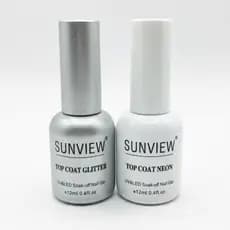 Top Coat Glitter/Neon Sunview 12ml, Unhas de Gel, decoração de unhas