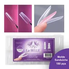 Molde f1 Sanduiche sandwich 180un unhas bailarina quadrada almond