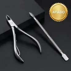 Alicate de Cutícula e espatula kit manicure pedicure Ferramentas de unha Aço inoxidável