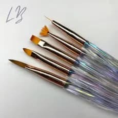 Kit de Pincéis para Unhas Art Nail Cristal, Decoração, Gel, Desenho e Detalhes Profissionais