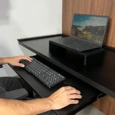 Suporte Retrátil para Teclado e Mouse – Deslizante, Ergonômico para Mesa Home Office
