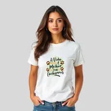 Camiseta Feminina Pet Lover Camisa Casual Estampada Premium Academia Moda