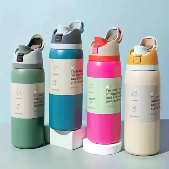 Garrafa Térmica Portátil 950 ml Tampa  Antivazamento Inox, Mantém Bebidas Frias ou Quentes por Horas