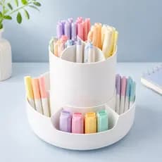 Organizador Giratório 360° Multiuso – com Divisórias para Maquiagem, Escritório e Cosméticos