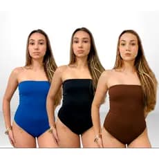Body Feminino Tomara Que Caia Suplex Premium Tendência Verão