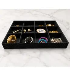 Bandeja Organizadora de Joias com 12 Divisórias | Porta Anéis, Brincos e Colares Decorativo