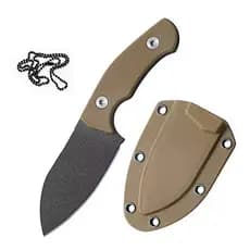MINI FACA DE PESCOÇO COLEÇAO CAÇA CAMPING PESCARIA ACAMPAMENTO PESCA BAINHA  E CORRENTE ESPORTIVA FRUTAS IZULA
