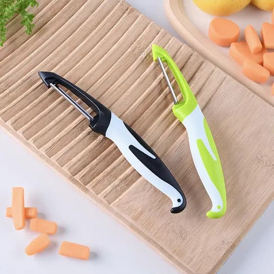 Faca de descascar portátil, faca de cozinha doméstica de aço inoxidável, lâmina de batata, plaina de melão 7.7 3R7L