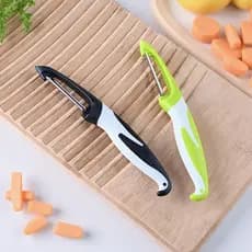 Faca de descascar portátil, faca de cozinha doméstica de aço inoxidável, lâmina de batata, plaina de melão 7.7 3R7L