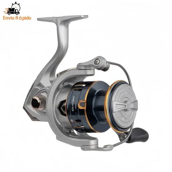 Molinete DEUKIO NJ2000 4+1BB Ultra Suave 6kg Arrasto Leve para Pesca Esportiva Ambidestro