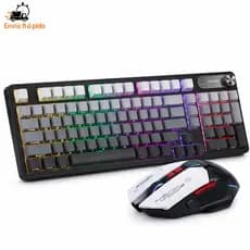 kit Semimecânicoteclado e mouse  Silencioso Waterproof US RGB Para Escritório e Jogos
