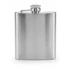 Cantil De Bolso Inox Portátil p/ Bebida 220ml Metal Liso Aço Inox Escovado Garrafa Bolso Bar