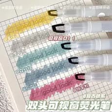 Conjunto de Canetas Marcadoras de Sem Borrões com Marcadores Coloridos para Estudantes, Caneta Marcadora