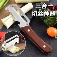 Cortador multifuncional de cebola e vegetais com alça, abridor de garrafas, cortador de frutas e vegetais, descascador e