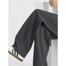 Drape Sweatpants masculino verão novo estilo calças retas calças masculinas de perna larga Casual calças masculinas fina