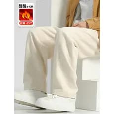 Calças de foice de lã calças casuais masculinas outono inverno engrossado calças retas Drape cimitarra calças inverno pe