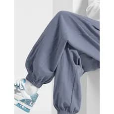 Calças de linho de algodão masculinas calças de moletom finas 2026 novo estilo calças casuais soltas calças masculinas v