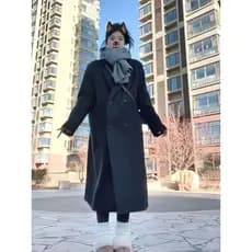 Casaco cinza feminino outono inverno High-End estilo coreano grosso blusão feminino 2025 novo estilo início do outono pe
