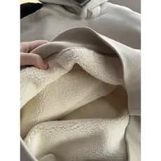 Super grosso lã de cordeiro moletom feminino inverno forro de lã engrossado lã de cordeiro outono inverno grosso com cap