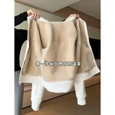 Jaqueta forro de lã Polar feminina outono inverno forro de lã engrossado uniforme escolar ferramenta útil interior corde