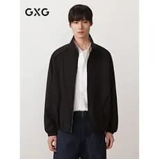 GXG masculino contorno médio lado Split gola jaqueta Casual contorno High-End Commuter jaqueta outono 2025