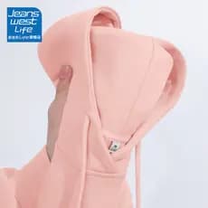 Zhenweisi LIFE rosa moletom com capuz feminino 2026 novo estilo estilo quente estilo preguiçoso jaqueta superior feminin