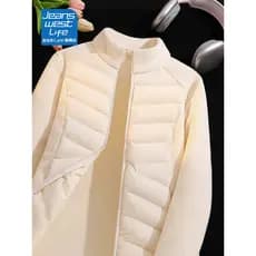 Zhenweisi colete salva-vidas forro acolchoado jaqueta feminina 2026 outono inverno novo estilo gola quente Cardigan topo