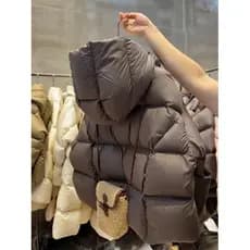 Cor de café Kendou estilo curto acolchoado jaqueta feminina 2026 inverno novo estilo pequeno grosso acolchoado jaqueta p