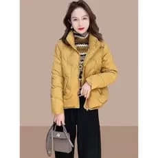 2026 outono inverno novo estilo senhoras algodão acolchoado jaqueta curta pequena feminina topo acolchoado quente para b