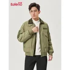 Beniro Jaqueta masculina com gola colorida contrastante, bolsa Cargo, masculina, feminina, mesmo estilo, casal, jaqueta