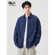 Benilo SK Cardigan de Manga Comprida Camisa Masculina 2026 Verão Novo Estilo Casual Solto Street Wear Jaqueta Masculina