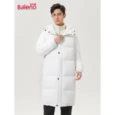 Benilo Jaqueta masculina longa com capuz para casal inverno longa à prova de frio jaqueta quente DX