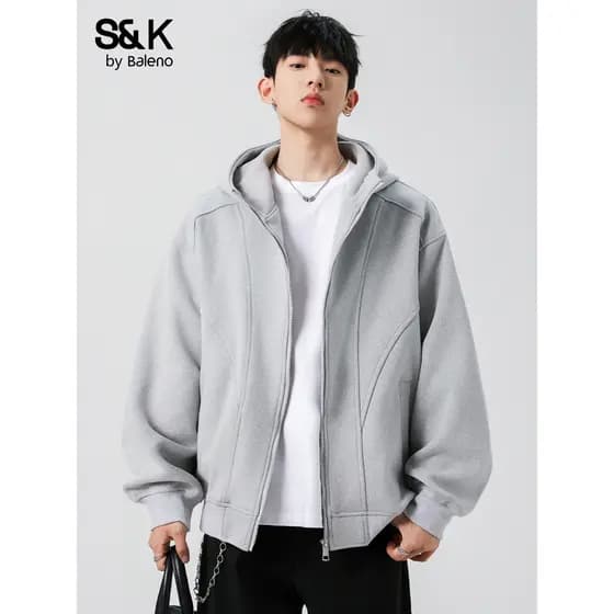 Benilo SK Americano Solto Com Capuz Cardigan Tridimensional Moletom Masculino Primavera Novo Estilo Esportes Jaqueta All